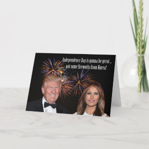 Donalds Koreaans vuurwerk: Happy 4th of July Kaart