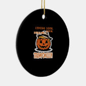 Donald's Trumpkin Pumpkin - Halloween Classic Keramisch Ornament (Rechts)