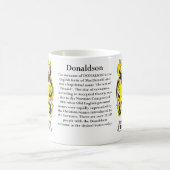 Donaldson, de oorsprong, betekenis en crest koffiemok (Center)