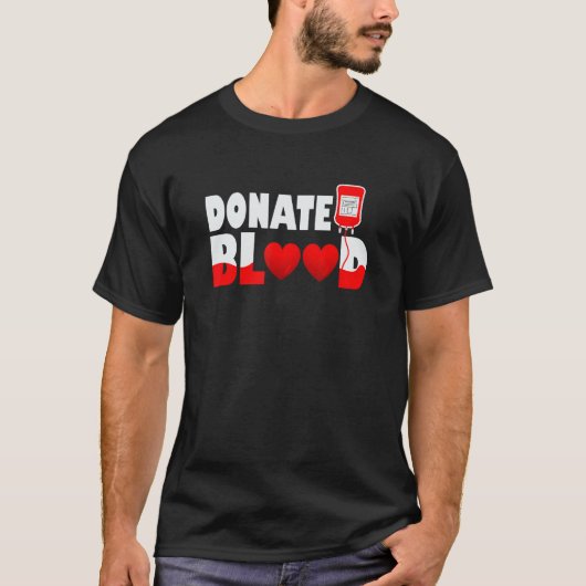 Donate Blood Plasma Donation Cool Blood Donor T-shirt (Voorkant)