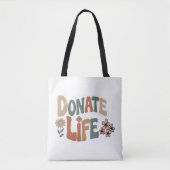 Donate Life BoHo Awareness Tote Bag (Voorkant)