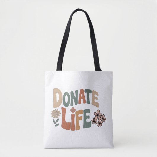 Donate Life BoHo Awareness Tote Bag (Voorkant)