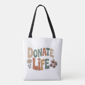 Donate Life BoHo Awareness Tote Bag (Achterkant)