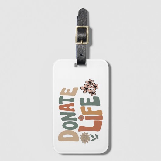 Donate Life BOHO Bagagelabel (Voorkant (verticaal))