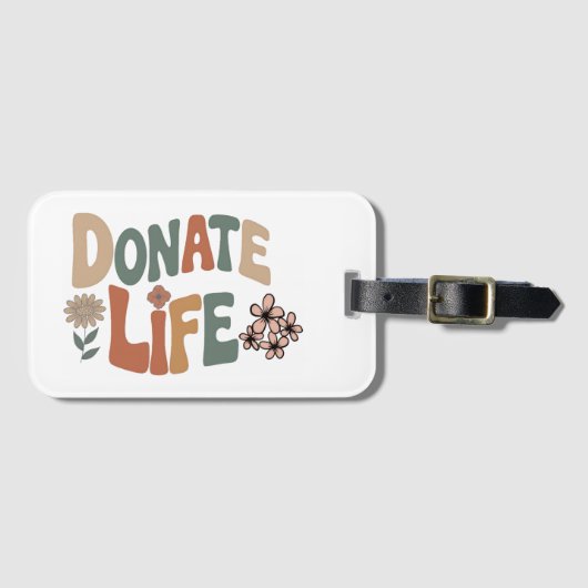 Donate Life BOHO Bagagelabel (Voorkant (horizontaal))