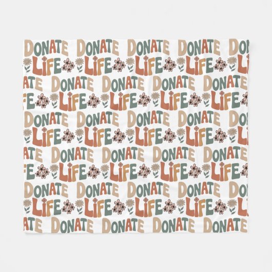 Donate Life BOHO Fleece Deken (Voorkant (Horizontaal))