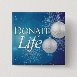 Donate Life, Organ Donor, lapelpin, Vierkante Button 5,1 Cm