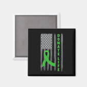 Donate Life Patriotic American Flag Usa Kidney Don Magneet (Voorkant / Achterkant)