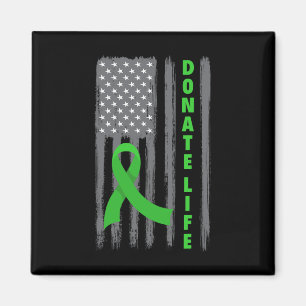 Donate Life Patriotic American Flag Usa Kidney Don Magneet