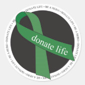 Donate Life Ronde Sticker (Voorkant)