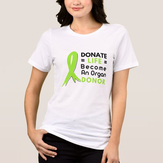 Donate Life  Tri-Blend Shirt (Voorkant)