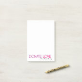 Donate Love Post-it® Notes (Op bureau)