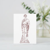 Donatello’s Saint George - Renaissance Sculpture Feestdagenkaart (Staand voorkant)