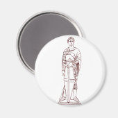 Donatello's Sint-Joris - Renaissance Beeldhouwwerk Magneet (Voorkant / Achterkant)