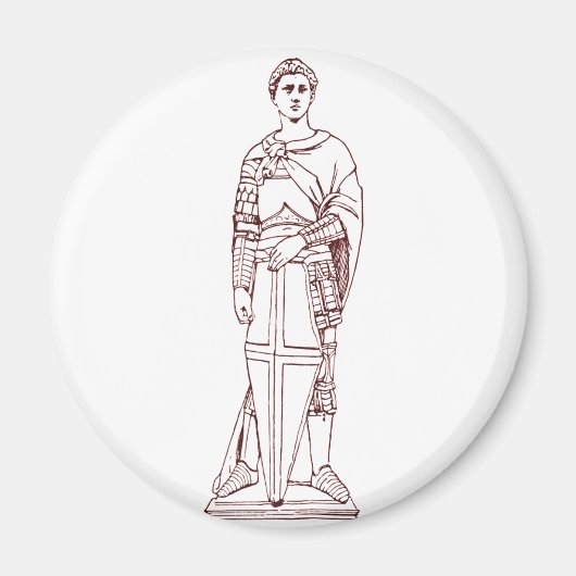Donatello's Sint-Joris - Renaissance Beeldhouwwerk Magneet (Voorkant)