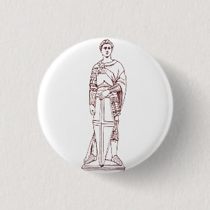 Donatello's Sint-Joris - Renaissancesculptuur Ronde Button 3,2 Cm