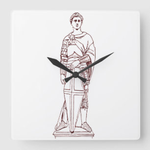 Donatello's Sint-Joris - Renaissancesculptuur Vierkante Klok