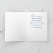 Donateurs Vakantie Vrede met Evergreen Trees Kaart (Binnen)