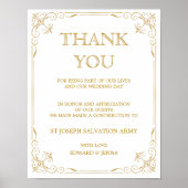 Donatie-bruiloft | Gatsby Art Deco Poster (Voorkant)