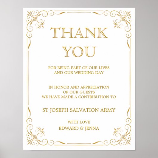 Donatie-bruiloft | Gatsby Art Deco Poster (Voorkant)