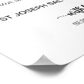 Donatie-bruiloft | Moderne kalligrafie Poster (Hoek)