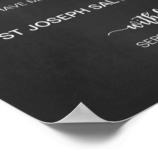 Donatie-bruiloft | Moderne kalligrafie Poster (Hoek)