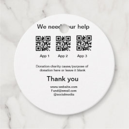 Donatie Collectie tip potje voeg je q r naam toe O Bedankjes Labels