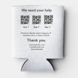 Donatie Collectie tip potje voeg je q r naam toe O Blikjeskoeler