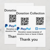 Donatie Collectie tip potje voeg je q r naam toe O Feestdagenkaart (Voorkant / Achterkant)