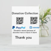 Donatie Collectie tip potje voeg je q r naam toe O Feestdagenkaart (Staand voorkant)