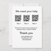 Donatie Collectie tip potje voeg je q r naam toe O Feestdagenkaart (Voorkant)