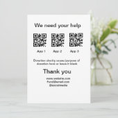 Donatie Collectie tip potje voeg je q r naam toe O Feestdagenkaart (Staand voorkant)