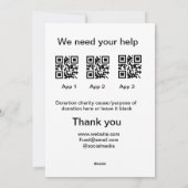 Donatie Collectie tip potje voeg je q r naam toe O Feestdagenkaart (Achterkant)