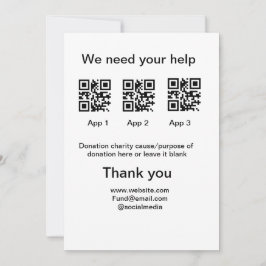 Donatie Collectie tip potje voeg je q r naam toe O Feestdagenkaart