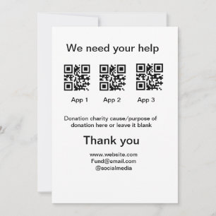 Donatie Collectie tip potje voeg je q r naam toe O Feestdagenkaart