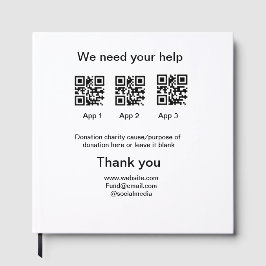 Donatie Collectie tip potje voeg je q r naam toe O Gastenboek