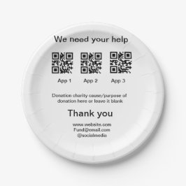 Donatie Collectie tip potje voeg je q r naam toe O Papieren Bordje