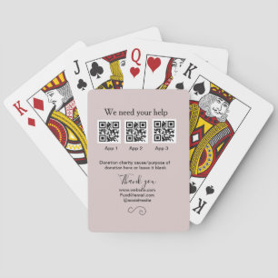 Donatie Collectie tip potje voeg je q r naam toe O Pokerkaarten