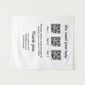 Donatie Collectie tip potje voeg je q r naam toe O Wandkleed (Voorkant (horizontaal))