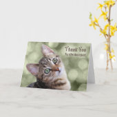 Donatie Dank je Tabby Kitten Kaart (Gele Bloem)