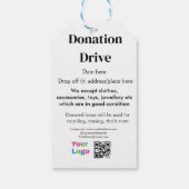 Donatie drive adres datum toevoegen Bedrijfsnaam l Cadeaulabel (Achterkant)