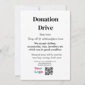 Donatie drive adres datum toevoegen Bedrijfsnaam l Feestdagenkaart (Voorkant)