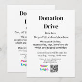 Donatie drive adres datum toevoegen Bedrijfsnaam l Kaart (Voorkant / Achterkant)