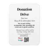 Donatie drive adres datum toevoegen Bedrijfsnaam l Magneet (Verticaal)