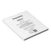 Donatie drive adres datum toevoegen Bedrijfsnaam l Notitieblok (Schuin)