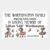 Donatie - In Memoriam Sticker (Voorkant)