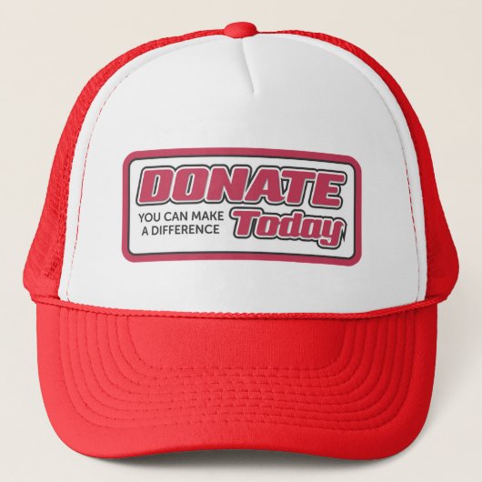 Donatie-pet, te koop! trucker pet (Voorkant)