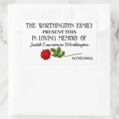 Donatie-Sticker Rechthoekige Sticker (Tas)