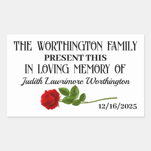 Donatie-Sticker Rechthoekige Sticker (Voorkant)