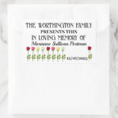 Donatie-Sticker Rechthoekige Sticker (Tas)